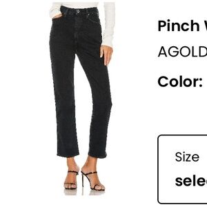 Agolde Pinch Waist High Rise Kick in Realm size 29